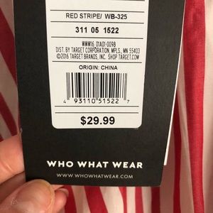 Who What Wear Skirts - Who What Wear (Target) red stripe midi skirt NWT Who What Wear Skirts - Who What Wear (Target) red stripe midi skirt NWT